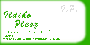 ildiko plesz business card